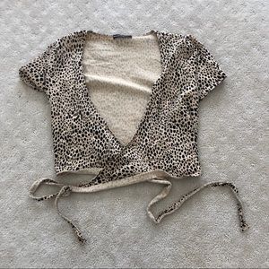 Brandy Melville Cheetah Print Crop Top
